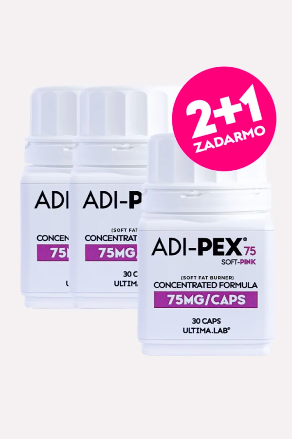 Spaľovač tukov ADIPEX 75mg Soft Pink (3×30 kaps.)