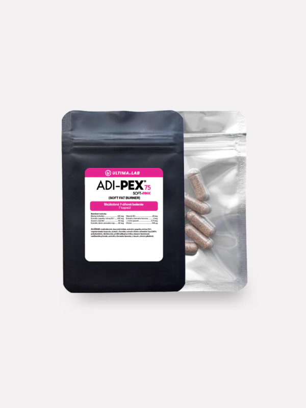 skusobne-ruzovy Skúšobné týždňové balenie Spaľovač tukov ADI-PEX 75mg Soft Pink (7 kaps.)