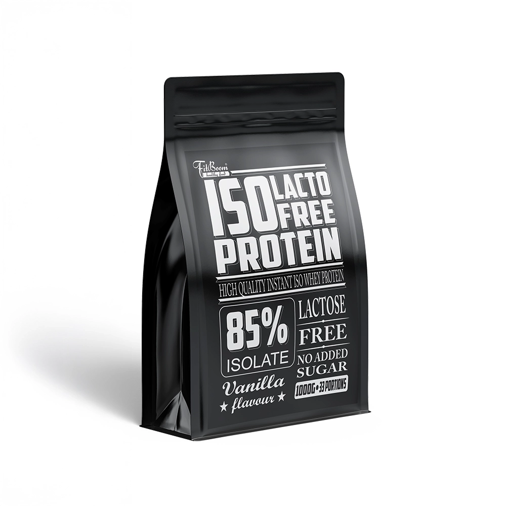 ISO Lactofree Protein 85% Vanilla 1000 g – bezlaktózový srvátkový proteínový prášok s vysokým obsahom bielkovín na podporu rastu svalov, regenerácie a každodennej výživy