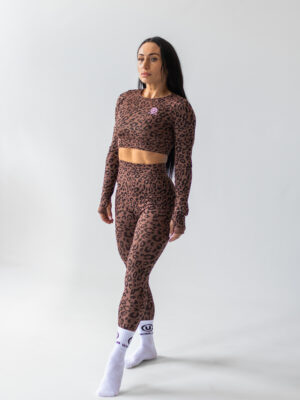 Fotka-22 ULTIMA.LAB Backless Leopard Long Sleeve Crop Top