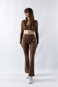 ULTIMA.LAB Brown Flare Leggings