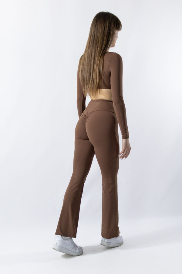 S062-03-1.jpg ULTIMA.LAB Brown Flare Leggings